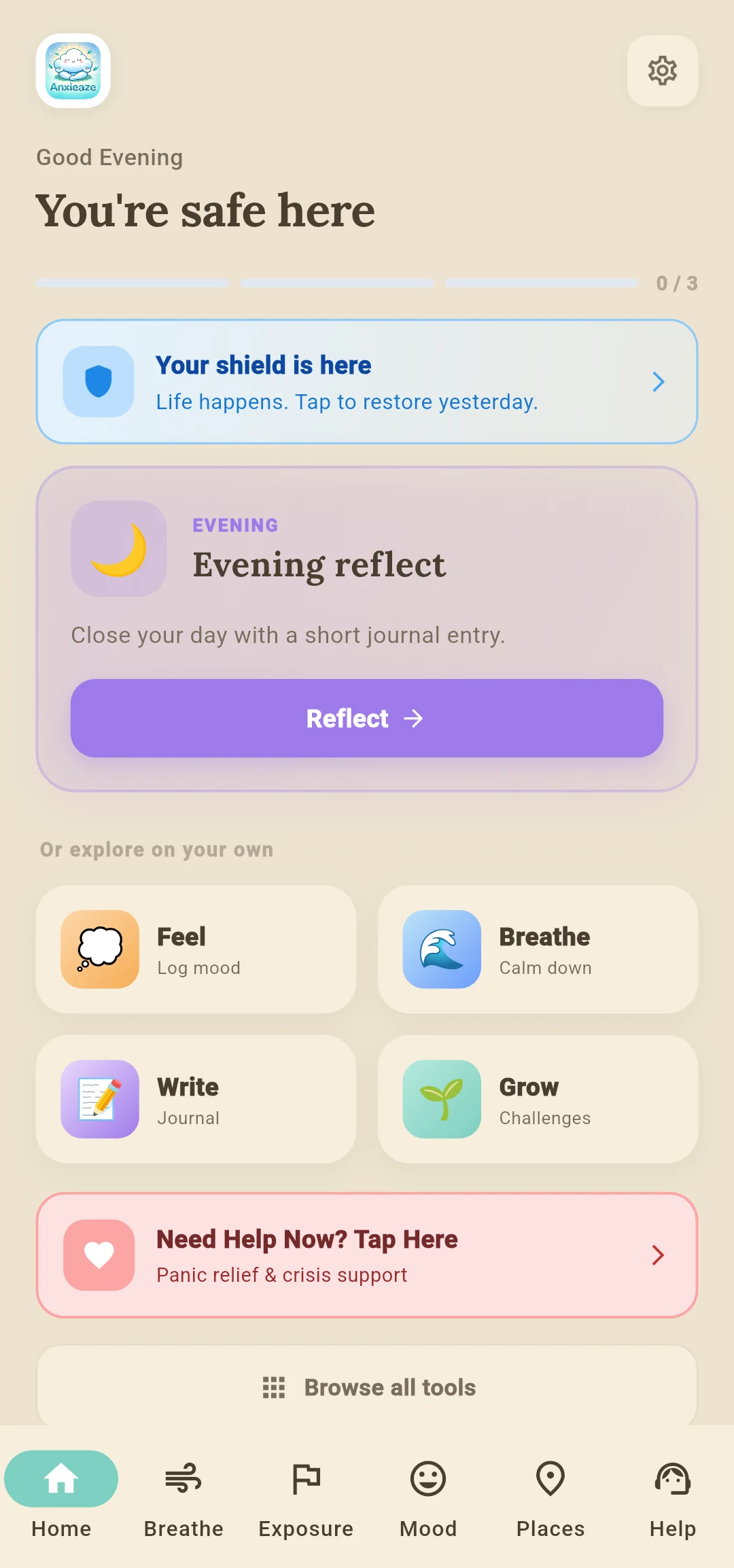 Anxieaze: Calm Anxiety & Panic screenshot